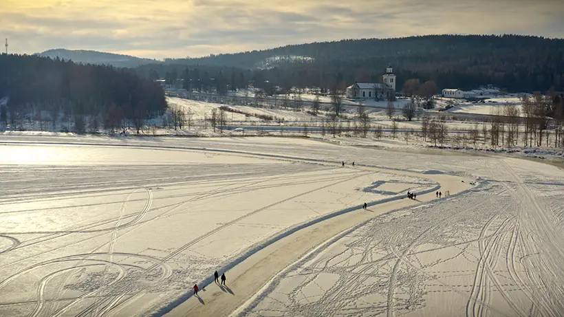 Vinterbild från Kyrkviken Kramfors