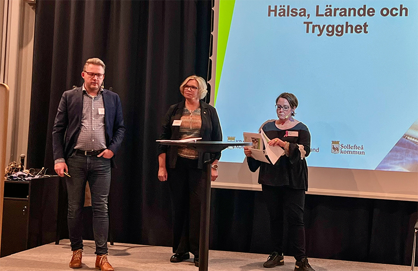 Kramfors kommuns välfärdschef Mikael Gidlöf,  Ann-Katrin Lundin, socialchef Sollefteå kommun, och Agneta Nordlander, närvårdsjukvårdsområdeschef väster, Region Västernorrland.